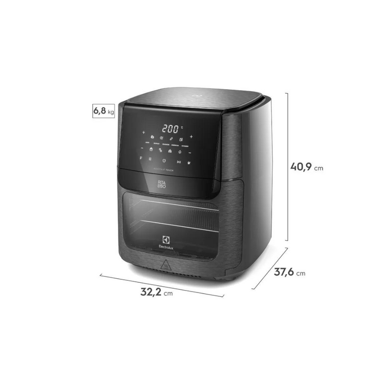 Air Fryer 12L Digital Grafite - 1700W, Cozinhe de Forma Rápida e Saudável!